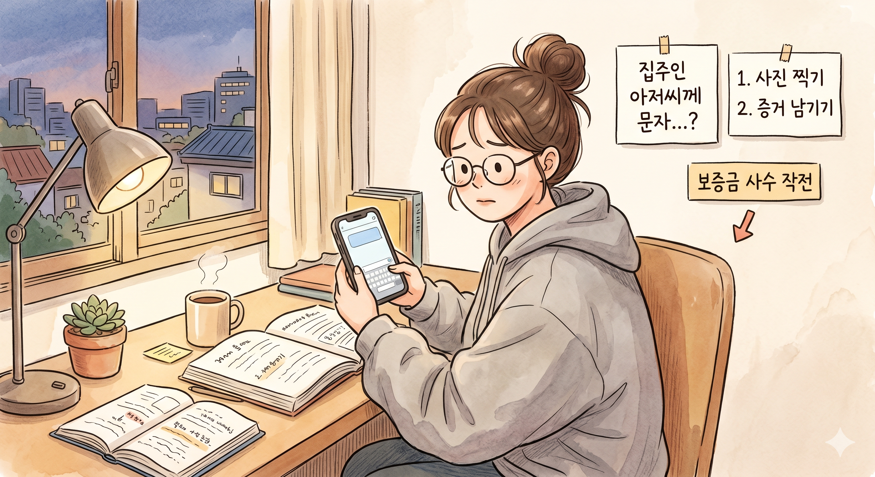 집주인한테 연락하기 겁나요 – 자취방 수리·보증금 대화법