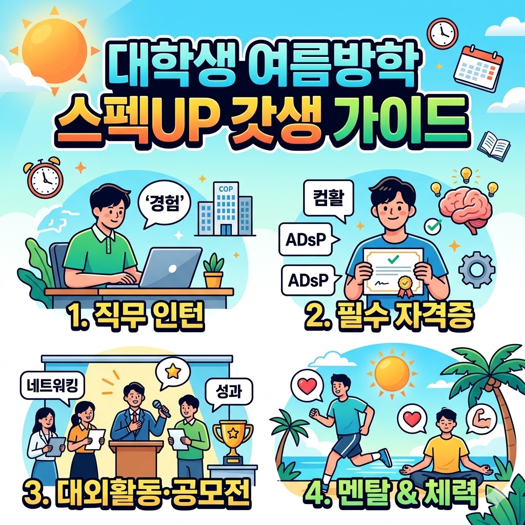 대학생 여름방학 스펙 역전 로드맵: 직무 경험부터 꿀알바까지