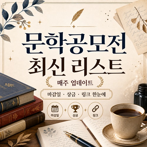 2026 문학공모전 리스트｜시·소설·수필 공모전 한눈에 (26년 8월 기준)