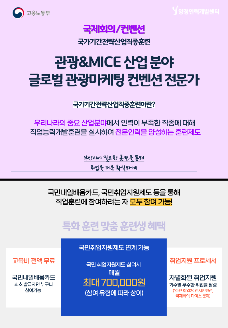 공모전/대외활동 | [부산/경남] 국가기간전략산업직종훈련 관광&M