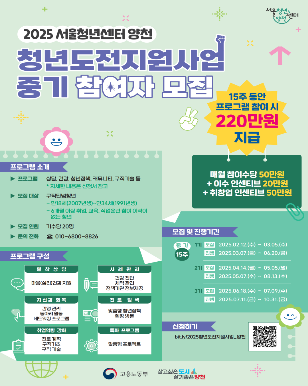서울청년센터 양천 '2025 청년도전지원사업' 중기 3기 참여자 모집