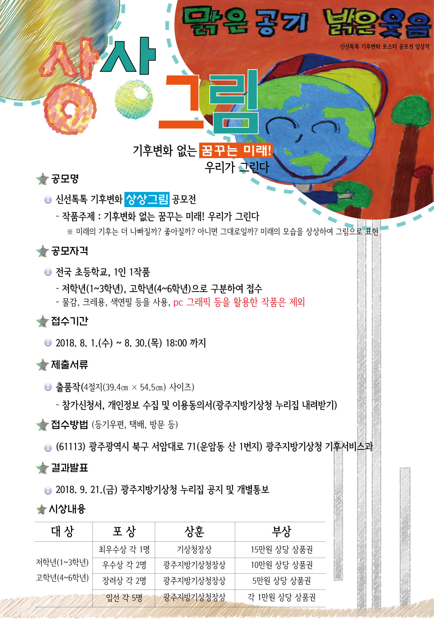 신선톡톡 기후변화 상상그림 공모전