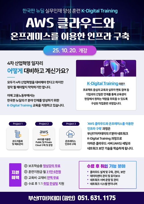 K-Digital AWS 클라우드와 온프레미스를 이용한 인프라 구축