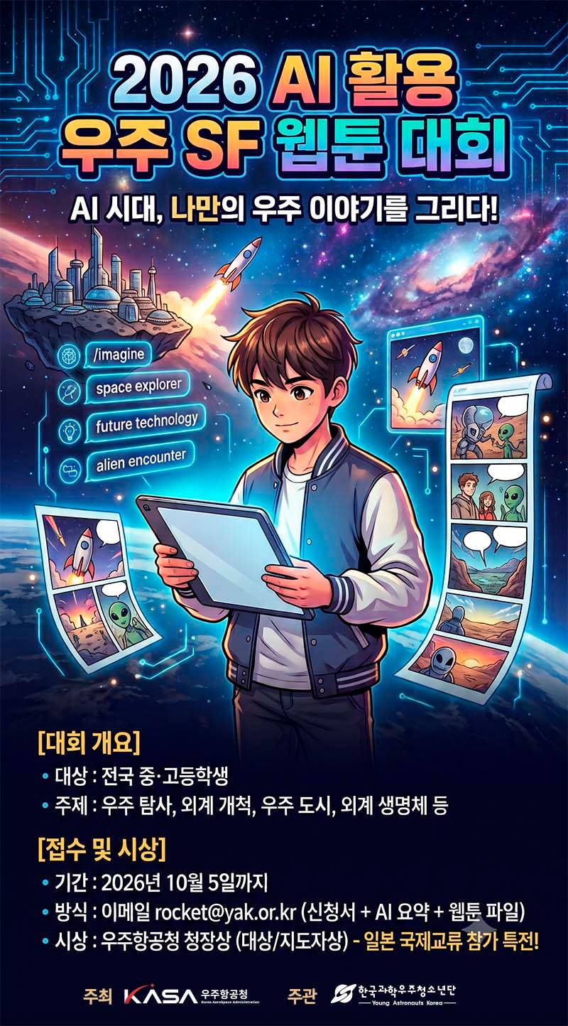 제24회 전국우주항공경진대회_AI 활용 우주 SF 웹툰 대회