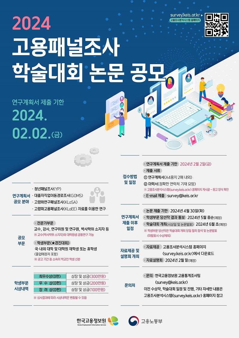 한국고용정보원 2024 고용패널조사 학술대회 논문 공모