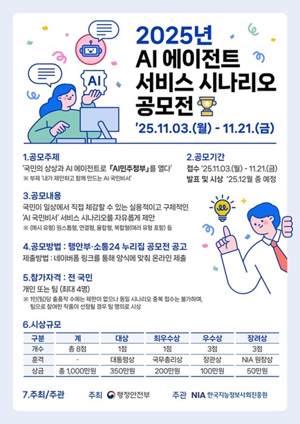 2025년 AI 에이전트 서비스 시나리오 공모전