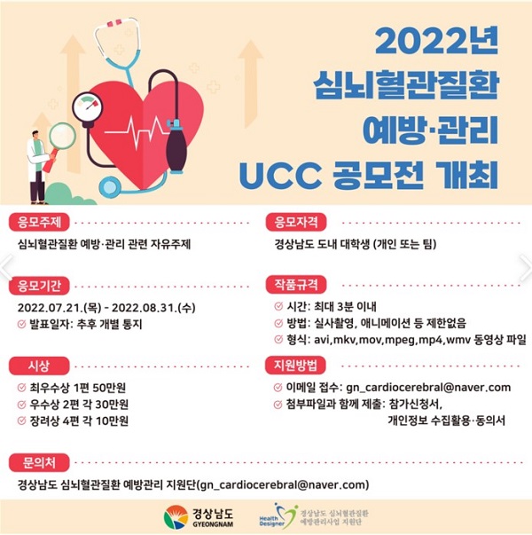 2022년 심뇌혈관질환 예방관리 UCC 공모전
