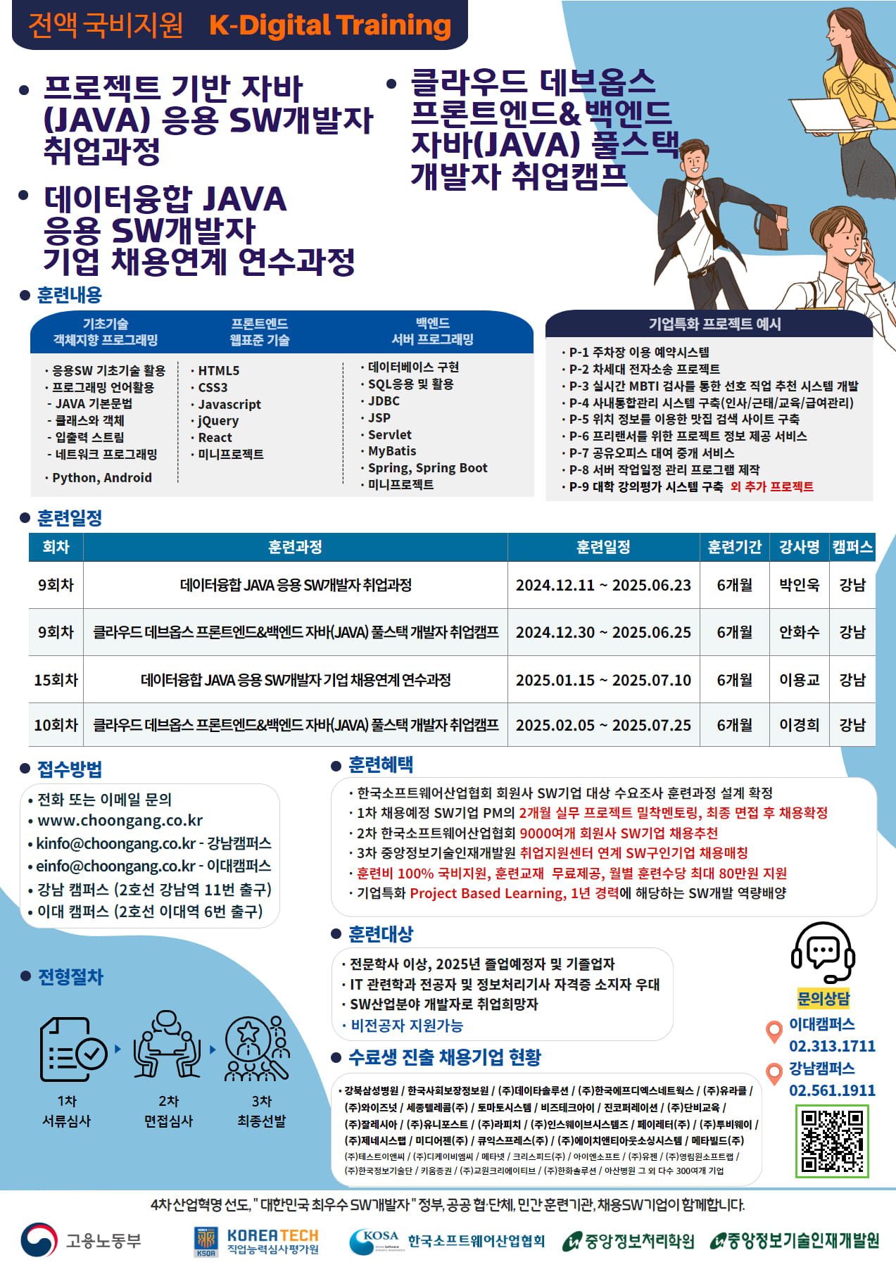 클라우드 데브옵스 프론트엔드&백엔드 자바(JAVA) 풀스택 개발자 취업캠프 9회차 모집