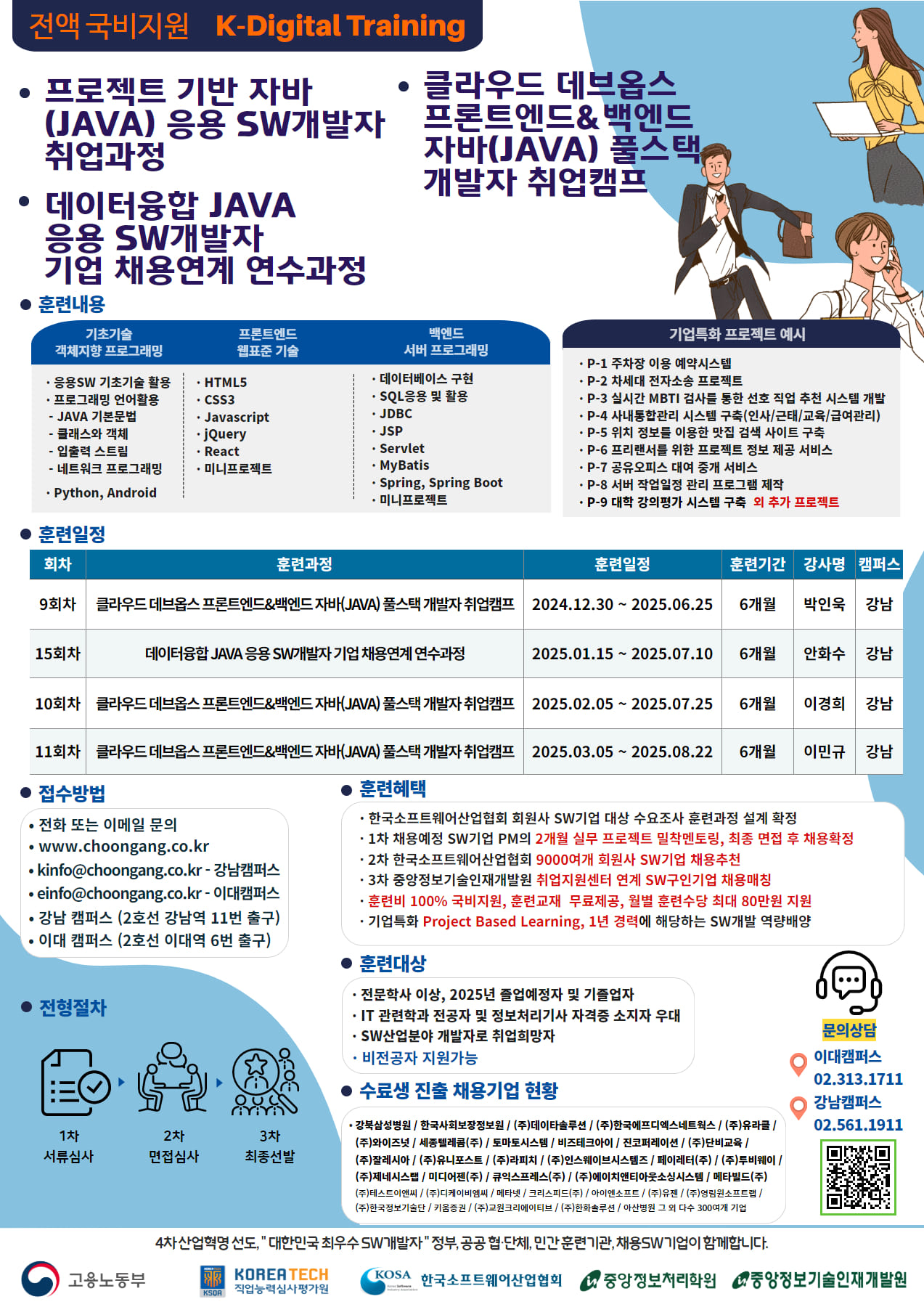 클라우드 데브옵스 프론트엔드&백엔드 자바(JAVA) 풀스택 개발자 취업캠프 모집