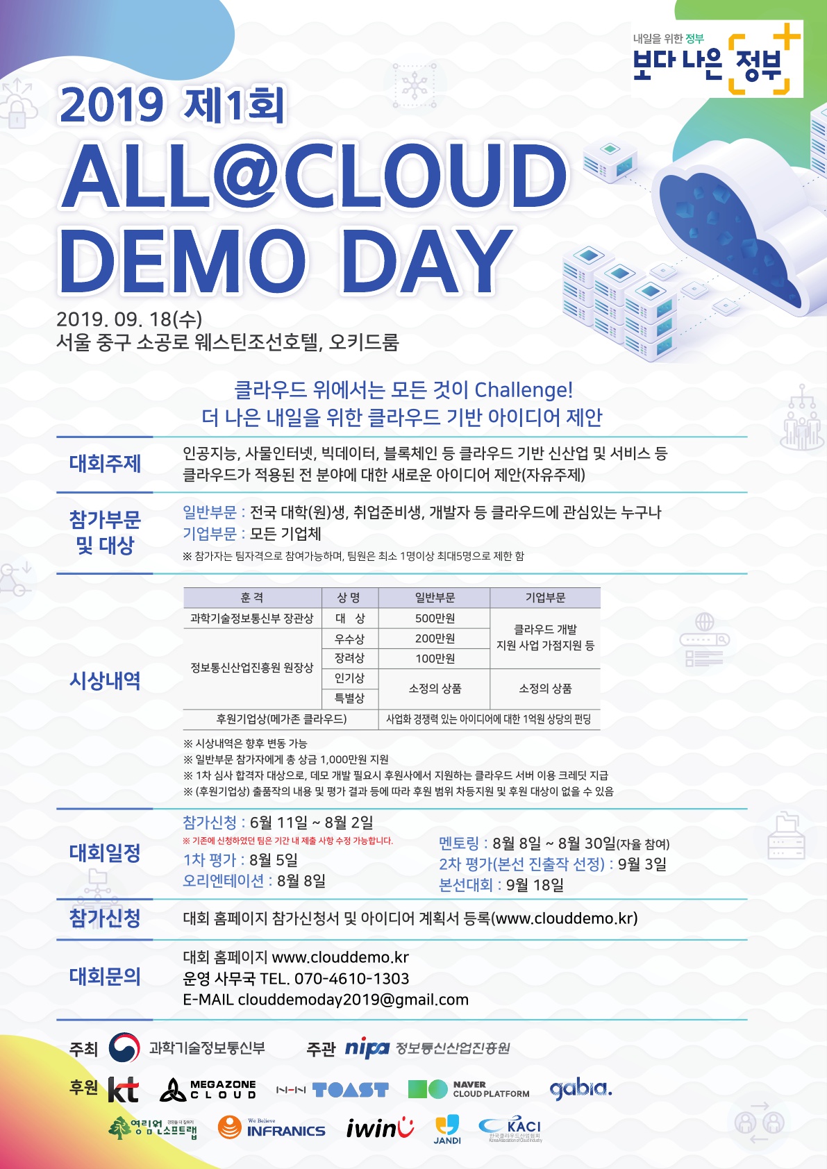 [과학기술정보통신부/정보통신산업진흥원] 2019 제1회 ALL@CLOUD DEMO DAY