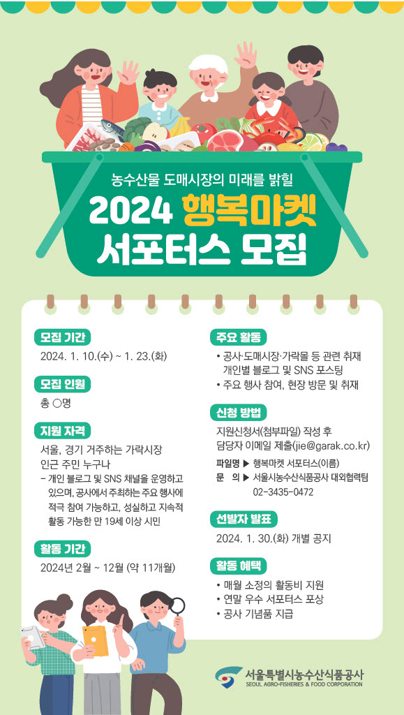 2024 행복마켓 서포터스 모집