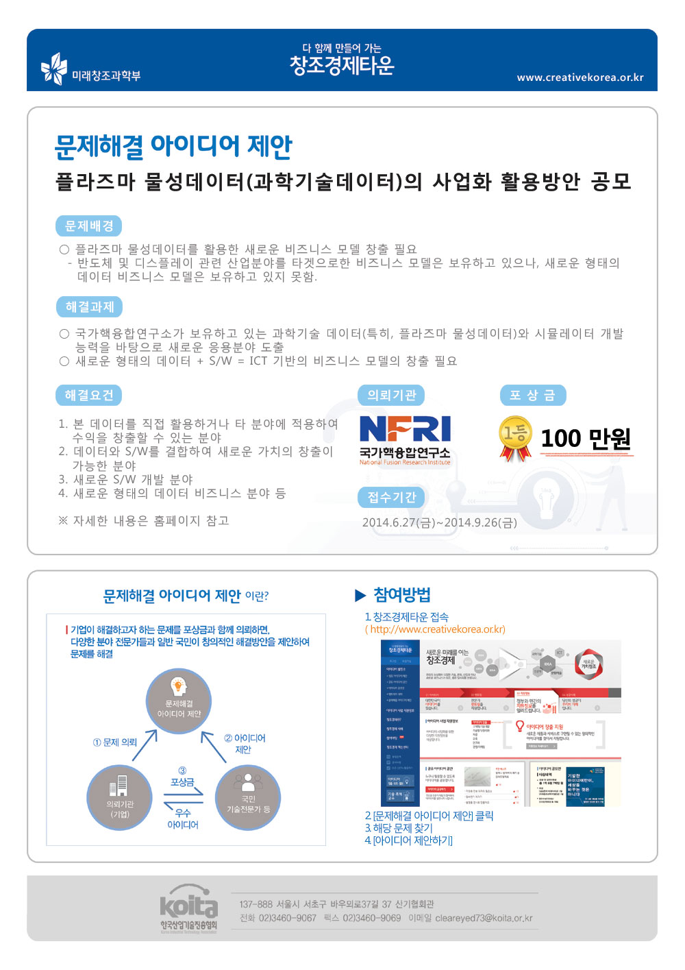 플라즈마 물성데이터의 사업화 활용방안 공모