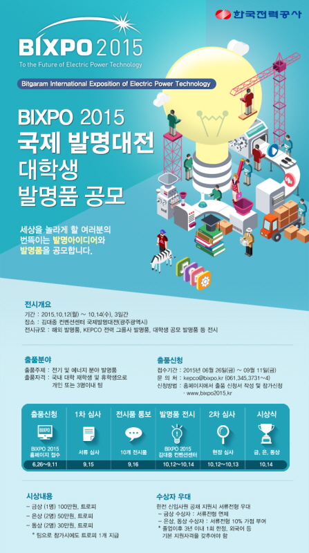 BIXPO 2015 빛가람 국제 전력 신기술 & 발명대전 공모전 캠페인