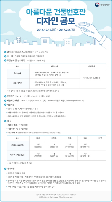 아름다운 건물번호판 디자인 공모