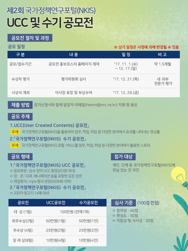 제2회 국가정책연구포털 UCC 및 수기 공모전