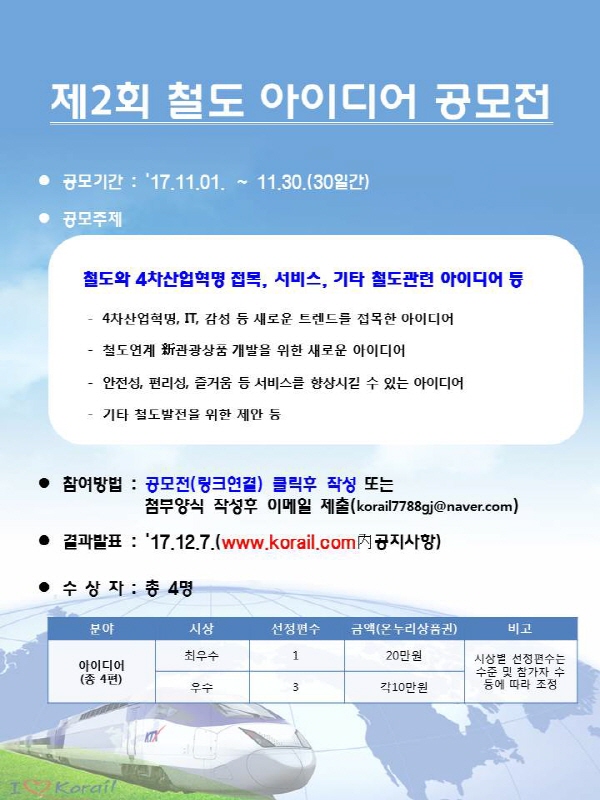 제2회 철도 아이디어 공모전