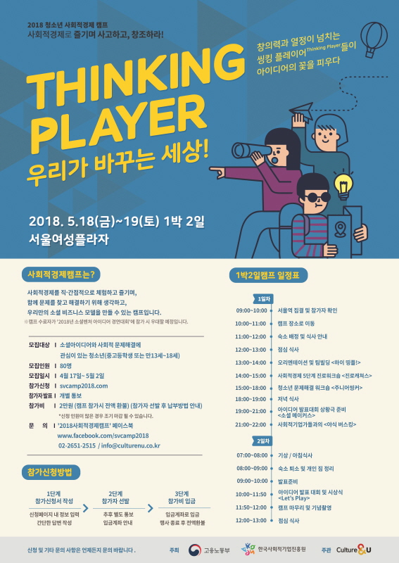 2018 청소년 사회적경제캠프 참가자 모집