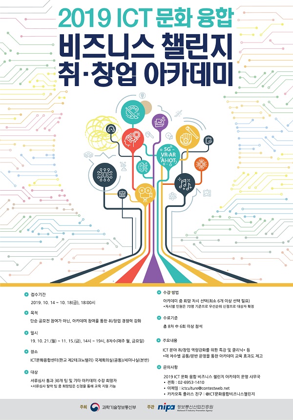 2019 ICT 문화 융합 비즈니스 챌린지 아카데미