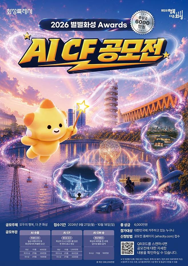2026 화성특례시 AI CF 공모전 「제6회 별별화성 Awards」