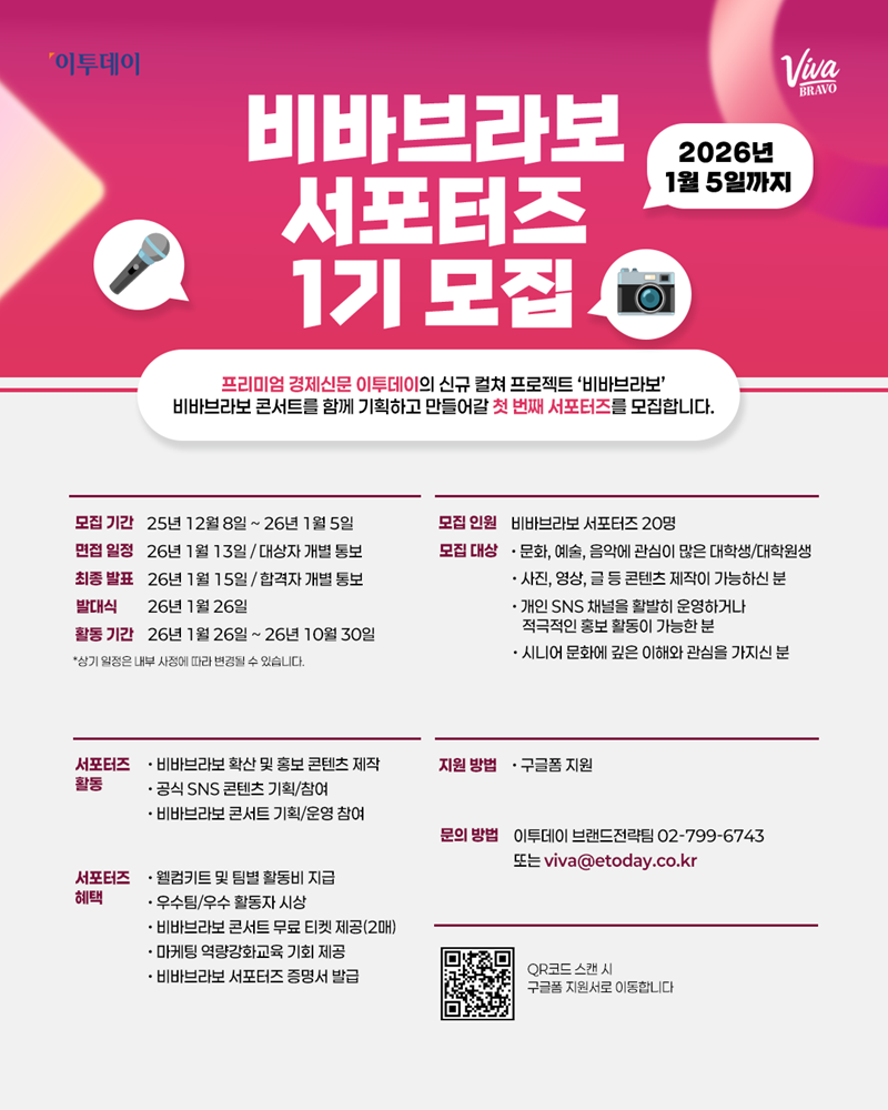 비바브라보 서포터즈 1기 모집
