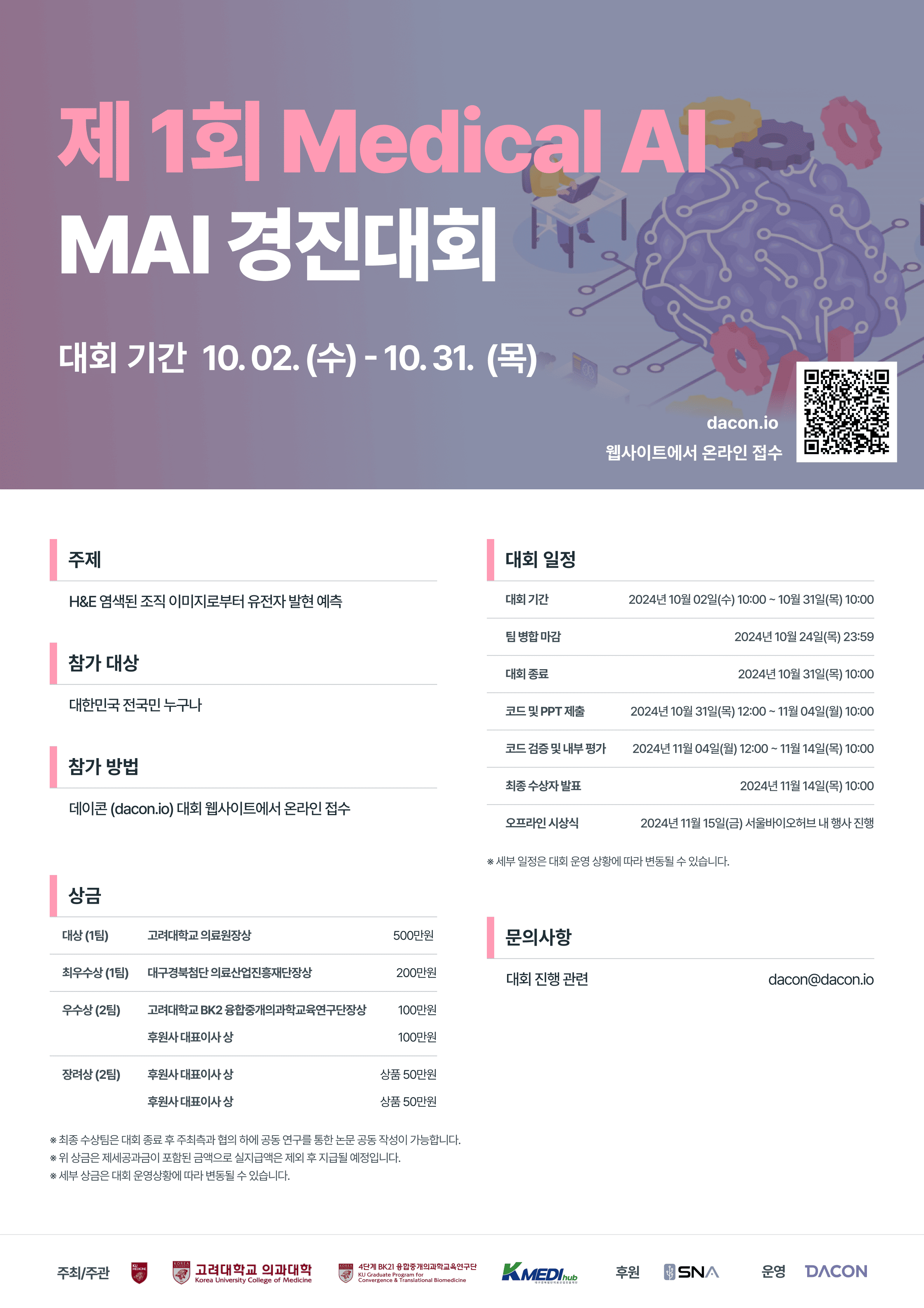 제1회 Medical AI (MAI) 경진대회