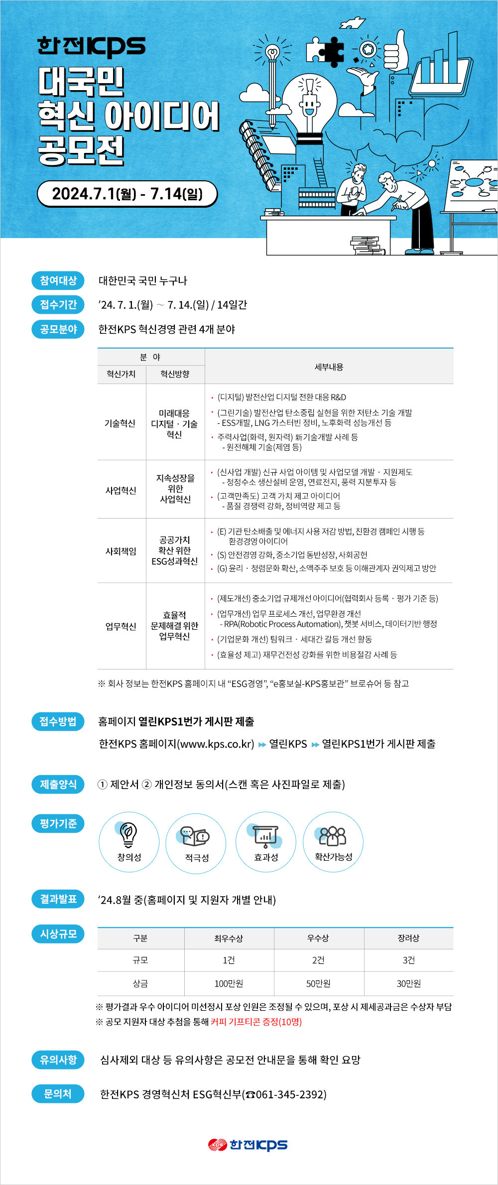 한전KPS 대국민 혁신 아이디어 공모전