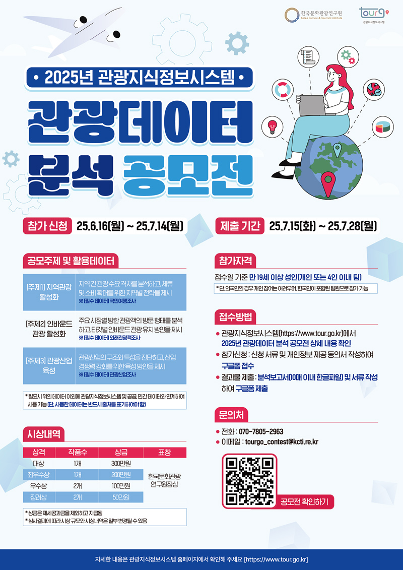 2025년 관광데이터 분석 공모전 개최