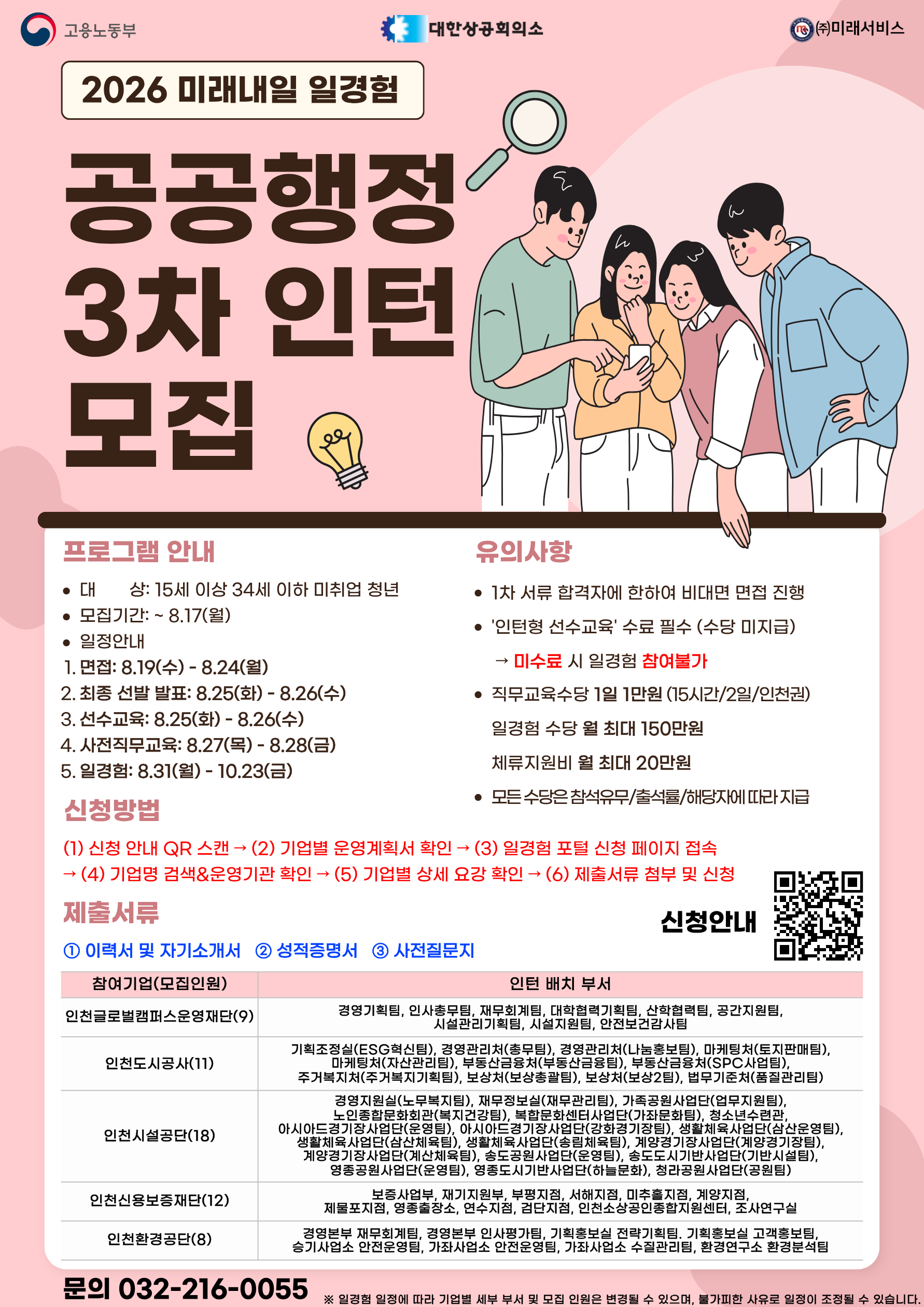 고용노동부 미래내일일경험 2026 인턴형 3차 참여자 모집