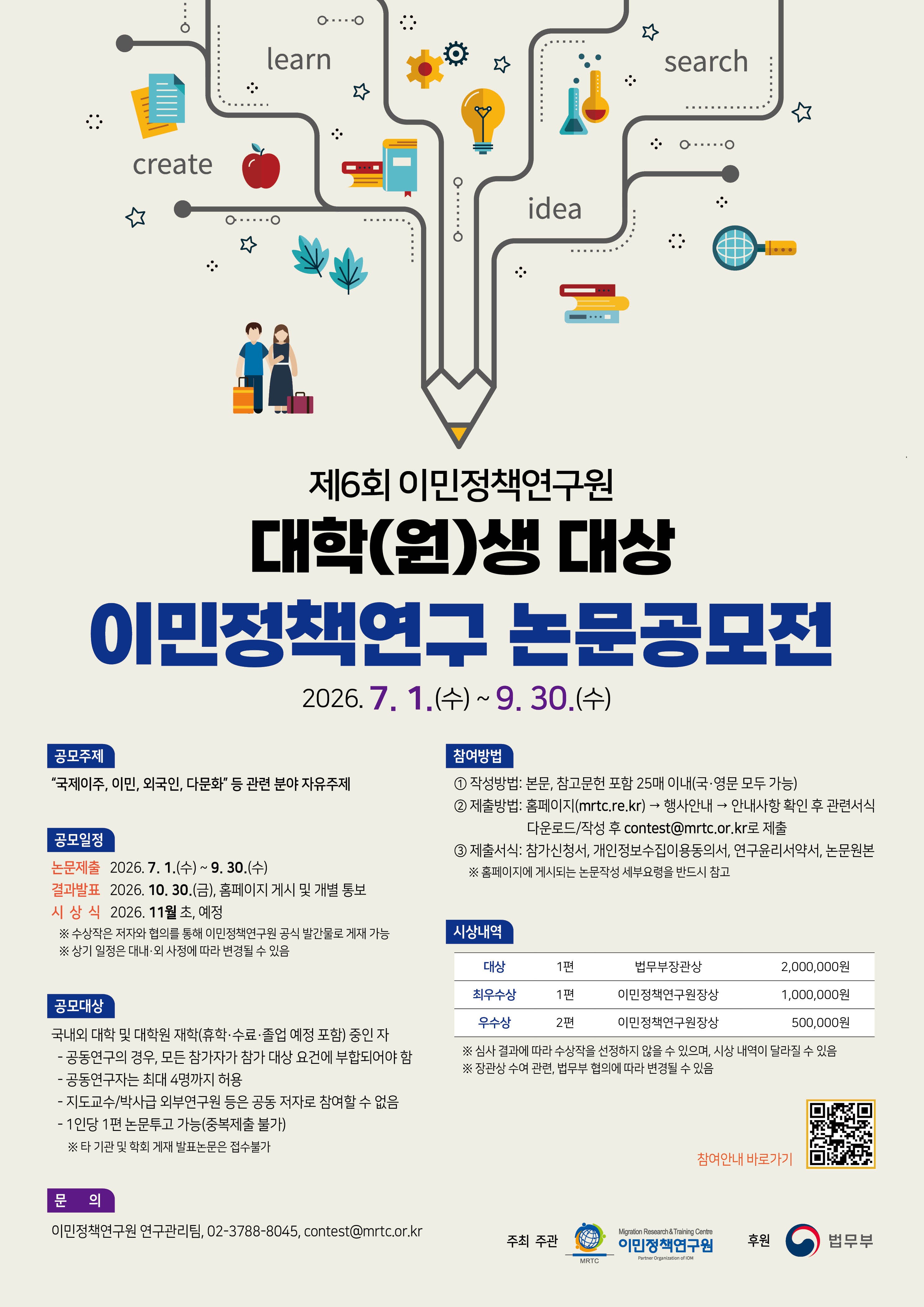 제6회 대학(원)생 대상 이민정책연구 논문공모전