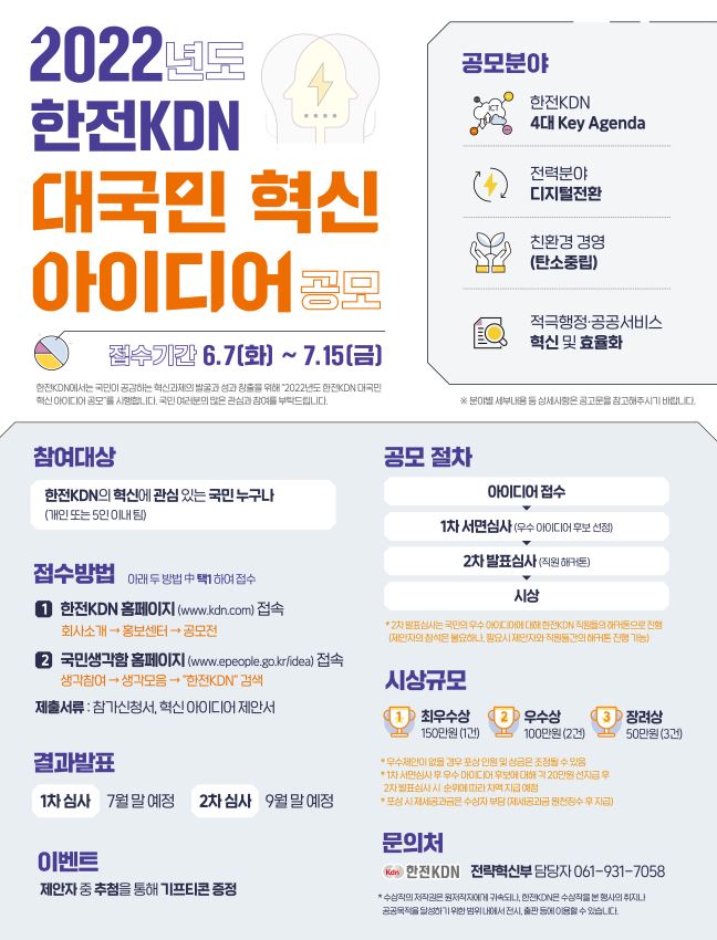 2022년도 한전KDN 대국민 혁신 아이디어 공모