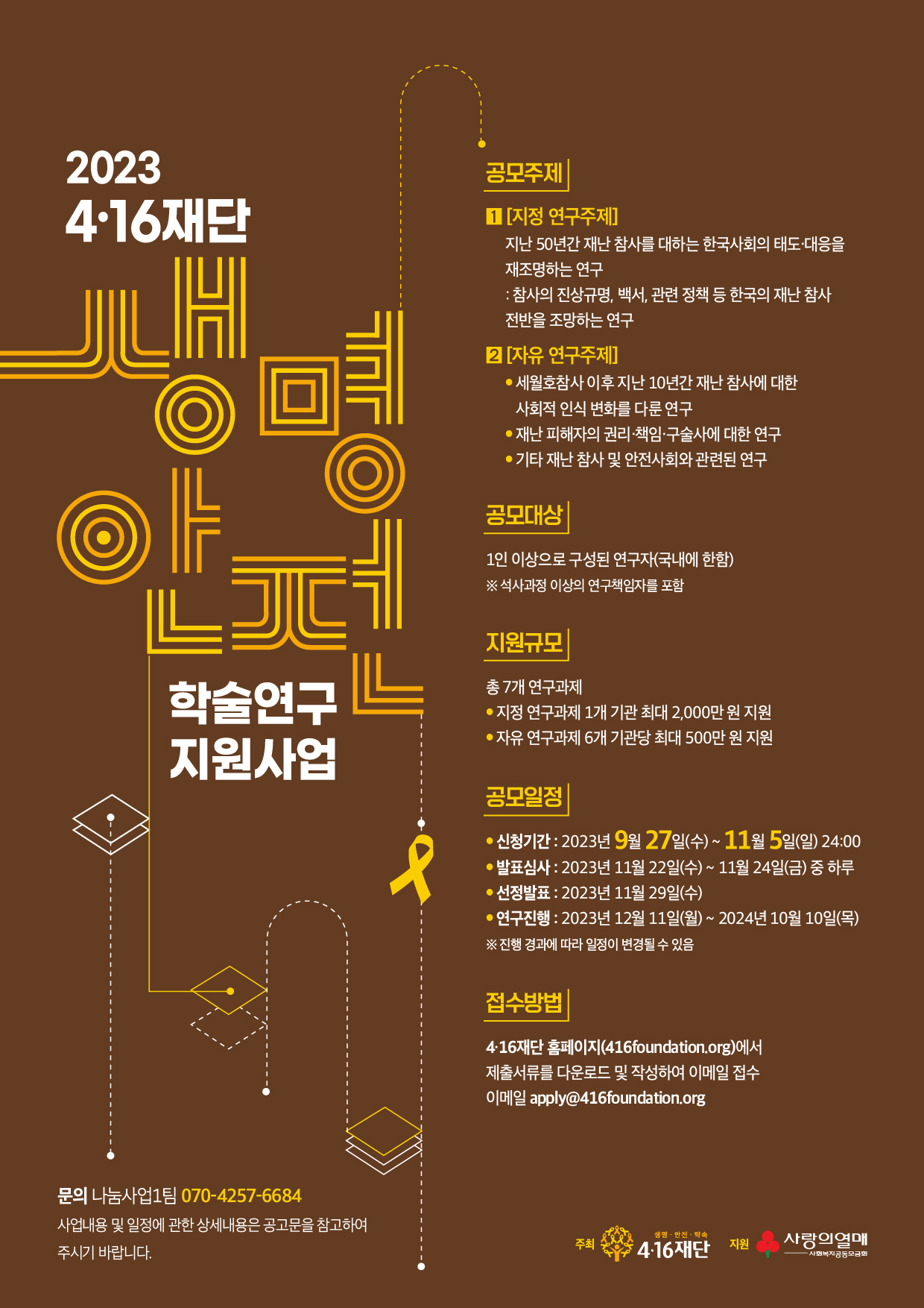 2023 4·16재단 생명안전 학술연구 지원사업