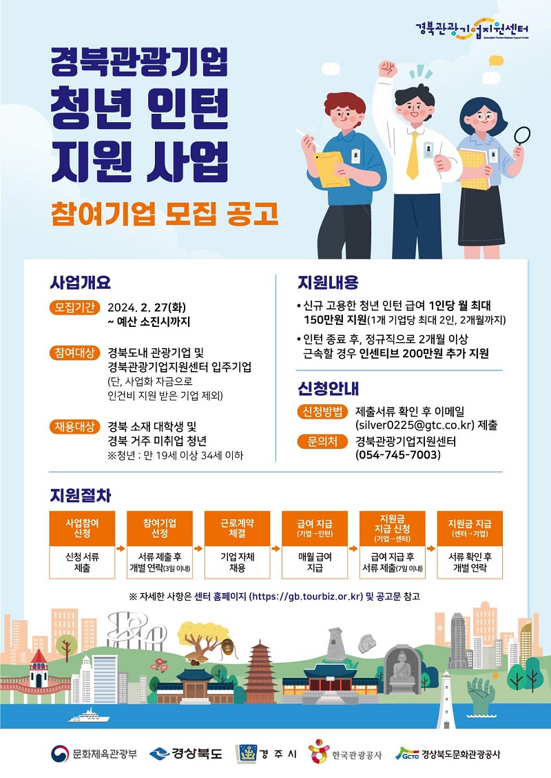 2024 경북 관광기업 청년 인턴 지원사업
