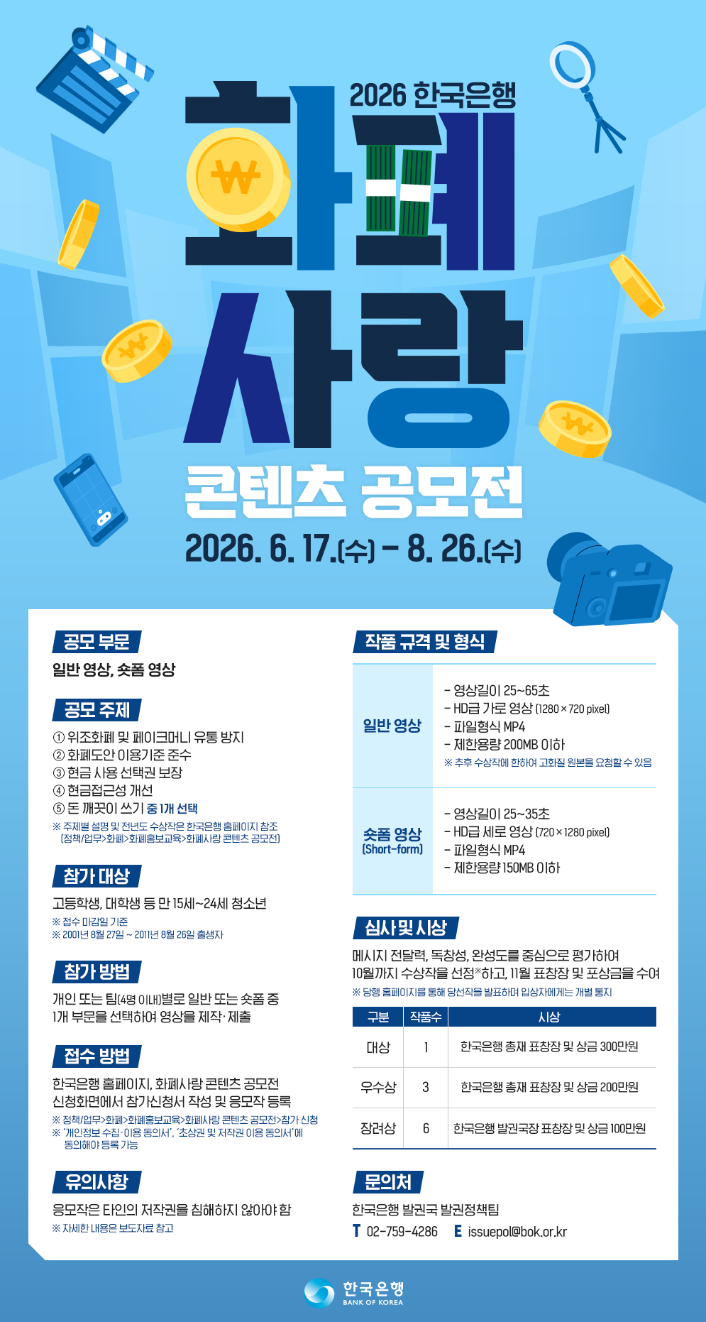 2026 화폐사랑 콘텐츠 공모전
