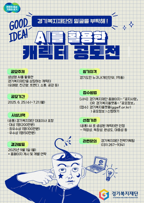 2025 경기복지재단 대표 캐릭터 공모전