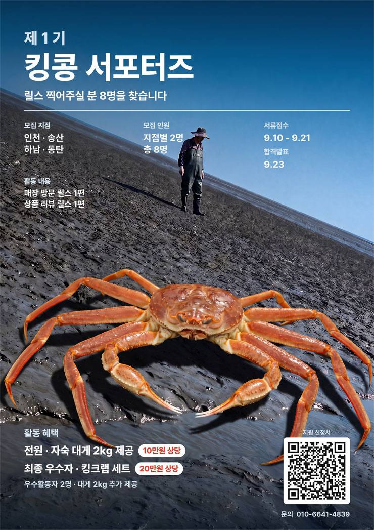 2026 킹콩크랩 서포터즈 모집