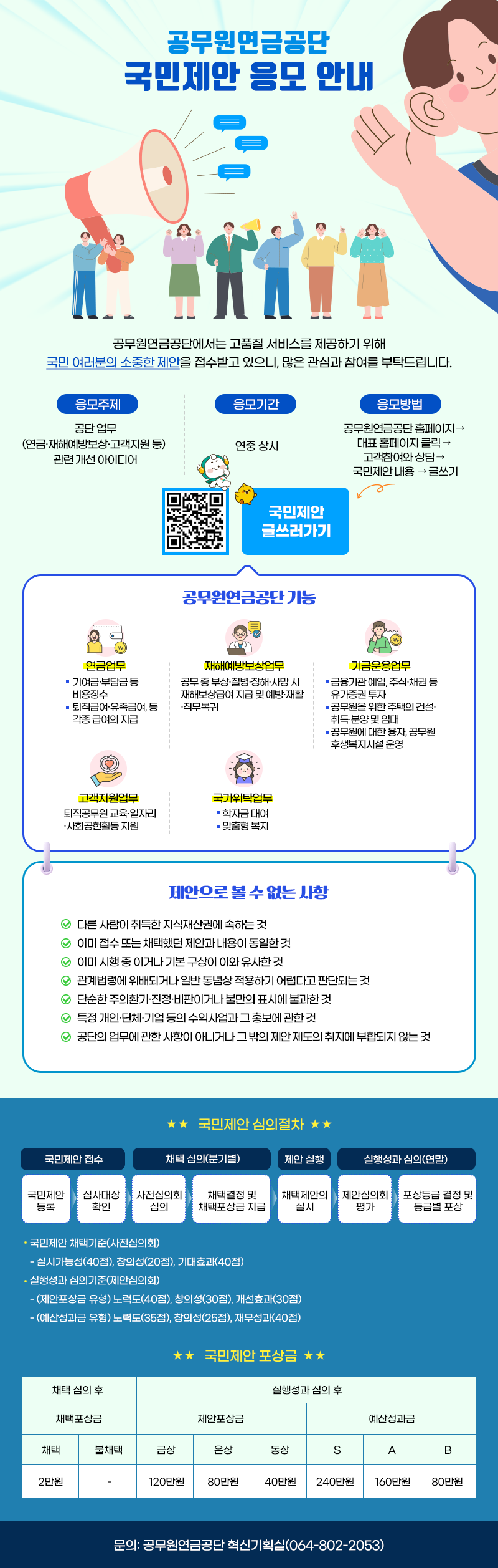 공무원연금공단, 국민제안 응모