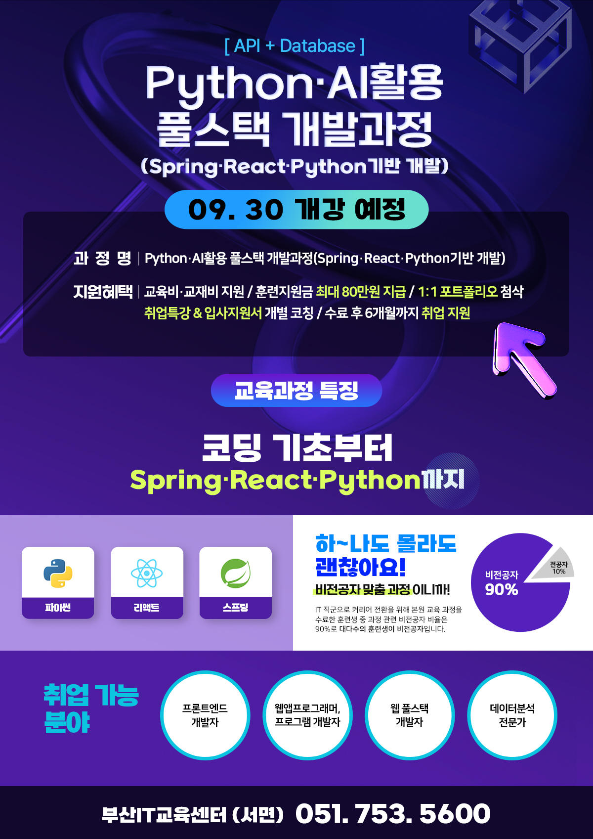 풀스택 웹·모바일 실무 개발자 과정(Java/Spring/React/Flutter)