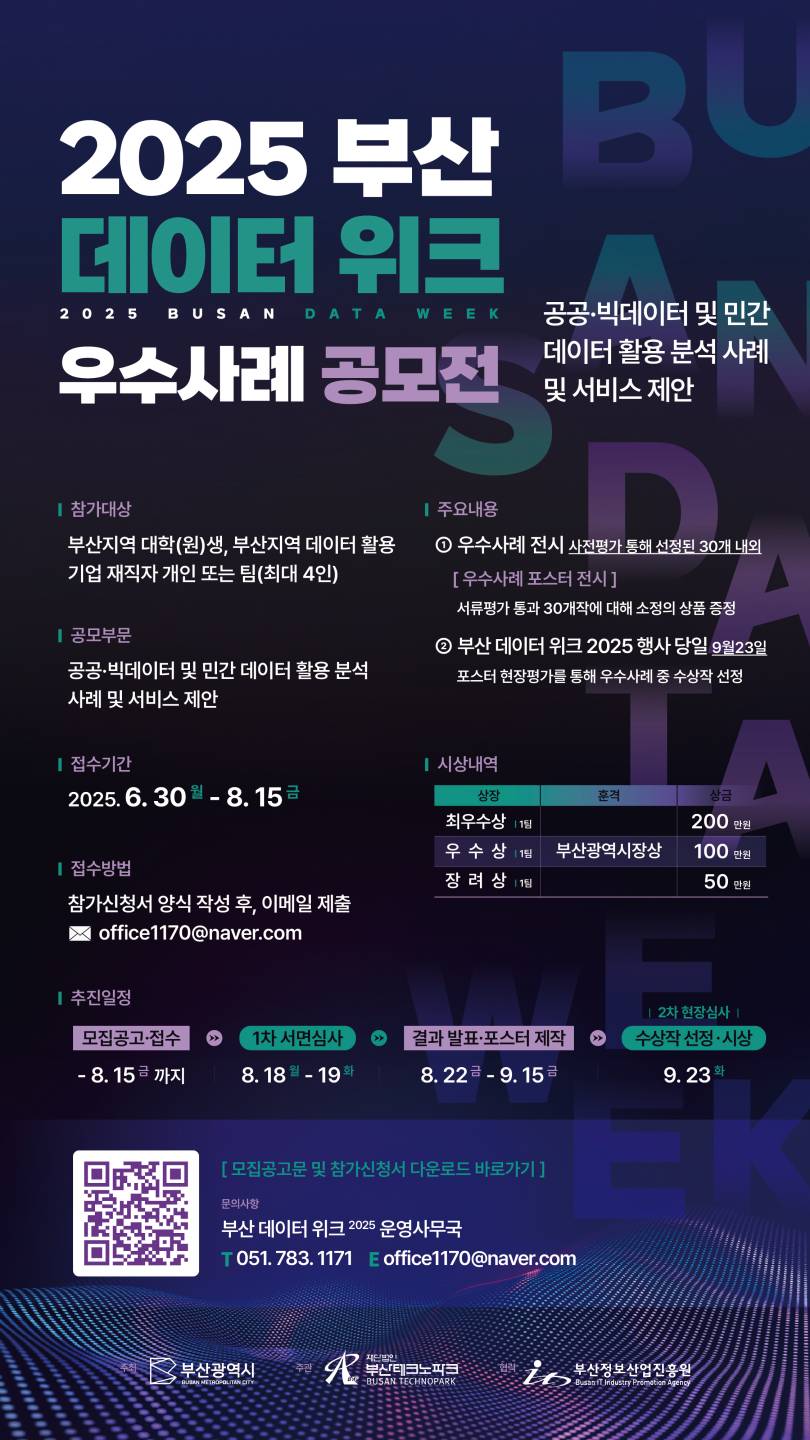 BUSAN DATA WEEK 2025 데이터 활용 우수사례 공모전