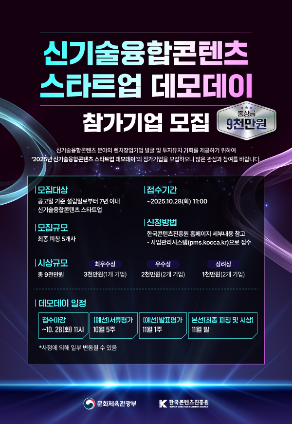 2025 신기술융합콘텐츠 스타트업 데모데이