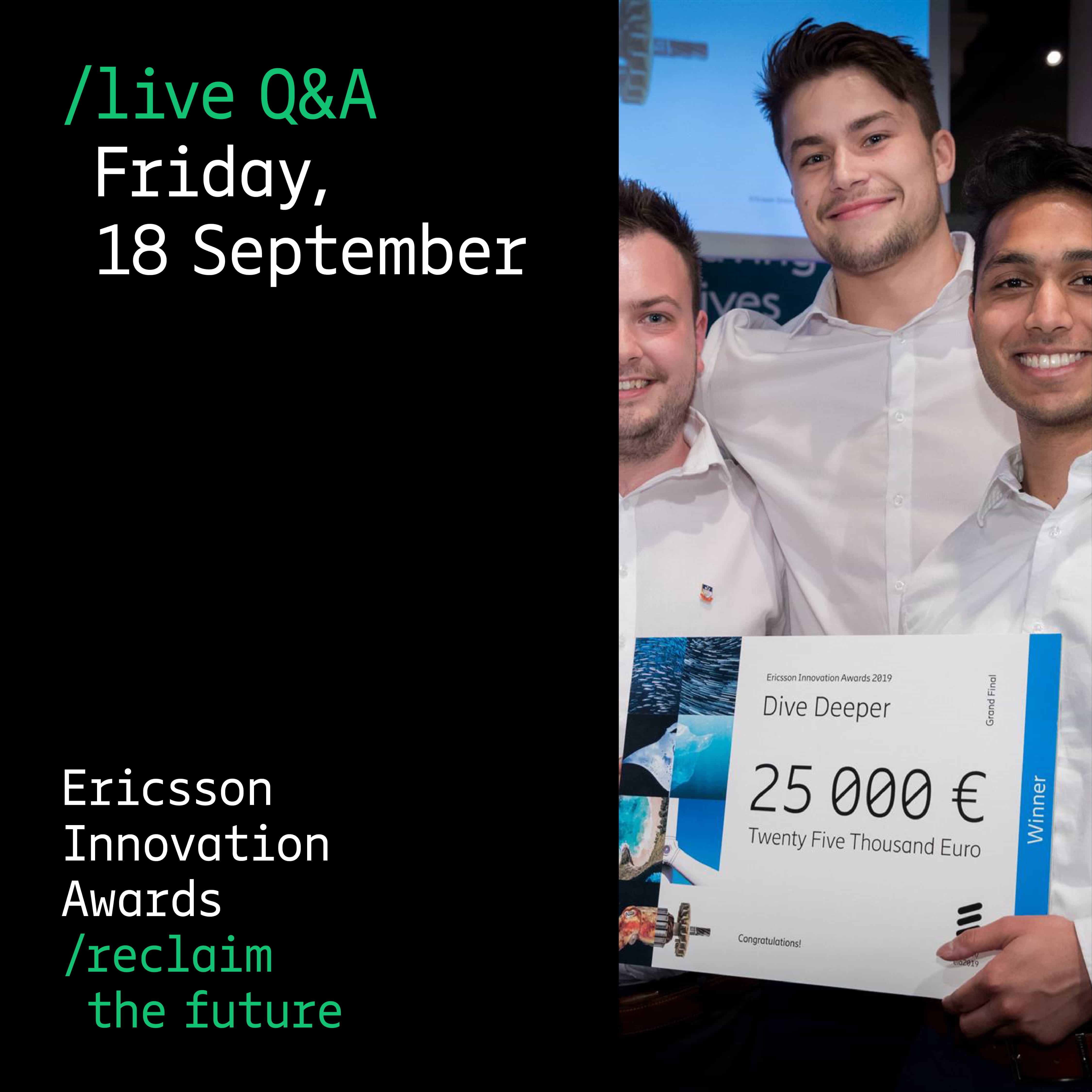 Ericsson Innovation Awards 2020 - 라이브 Q&A 스트리밍