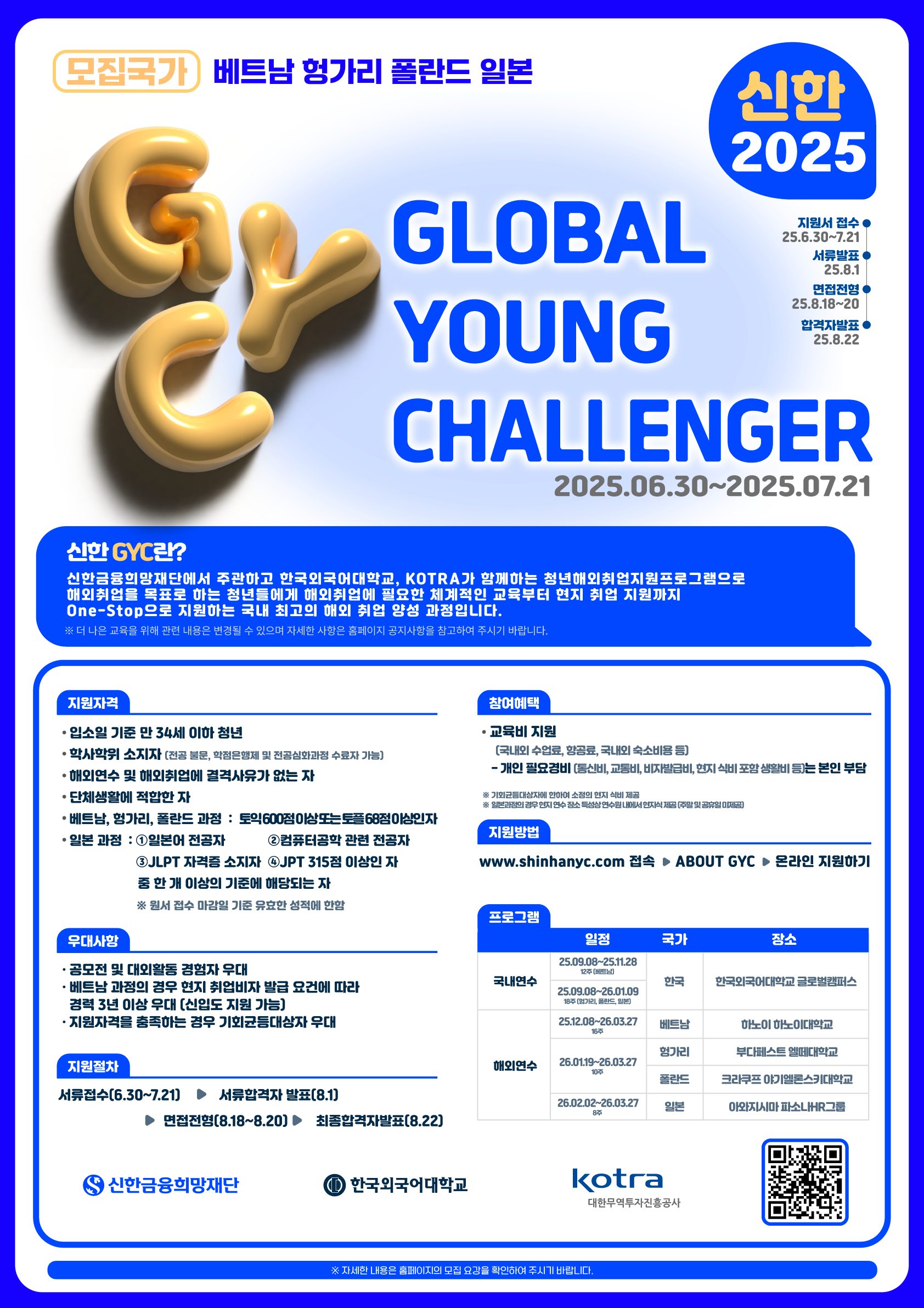 신한 GYC(Global Young Challenger) 7기 모집