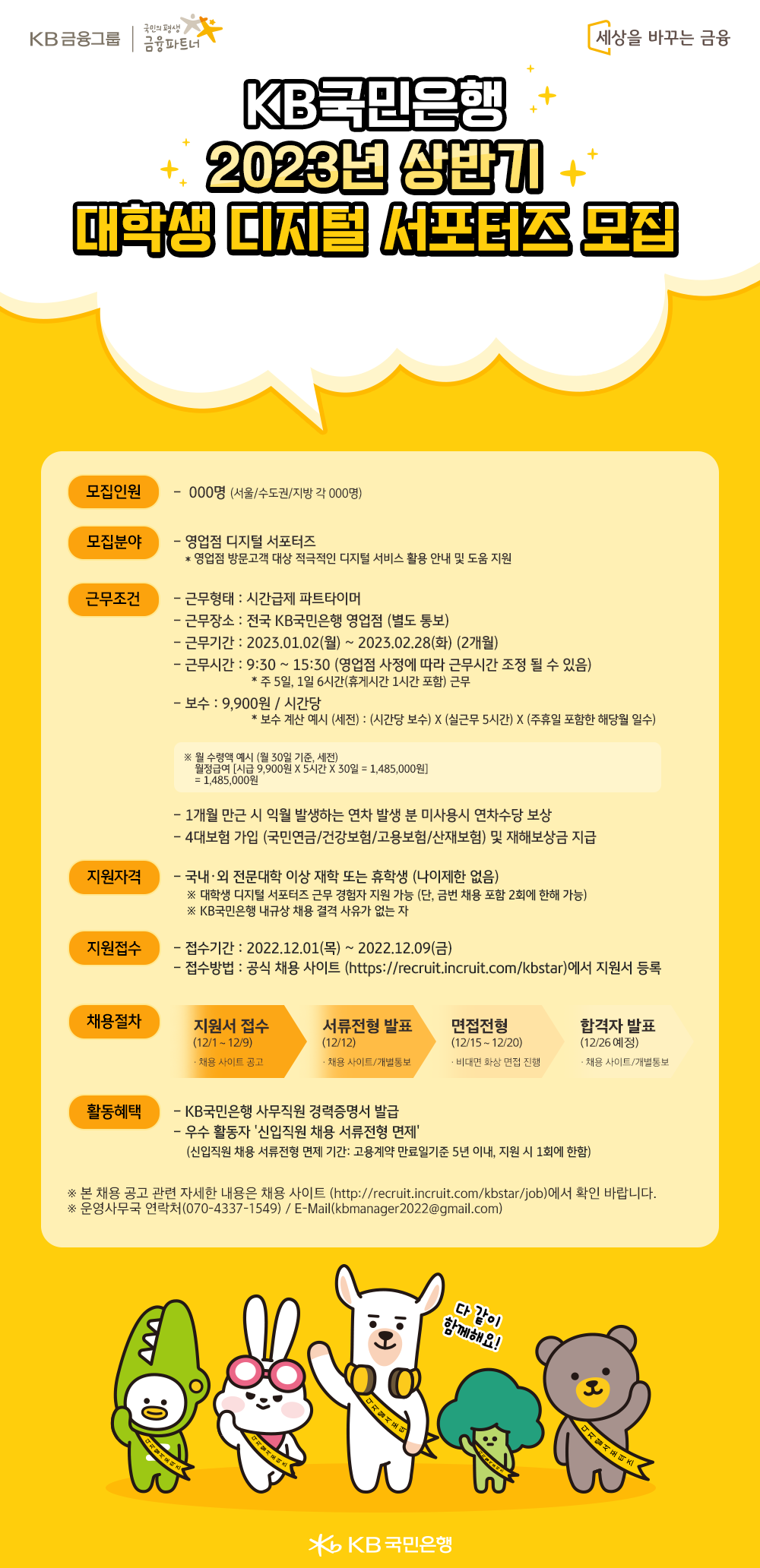 공모전/대외활동 | 2023년 상반기 KB국민은행 대학생 「디지털 서포터