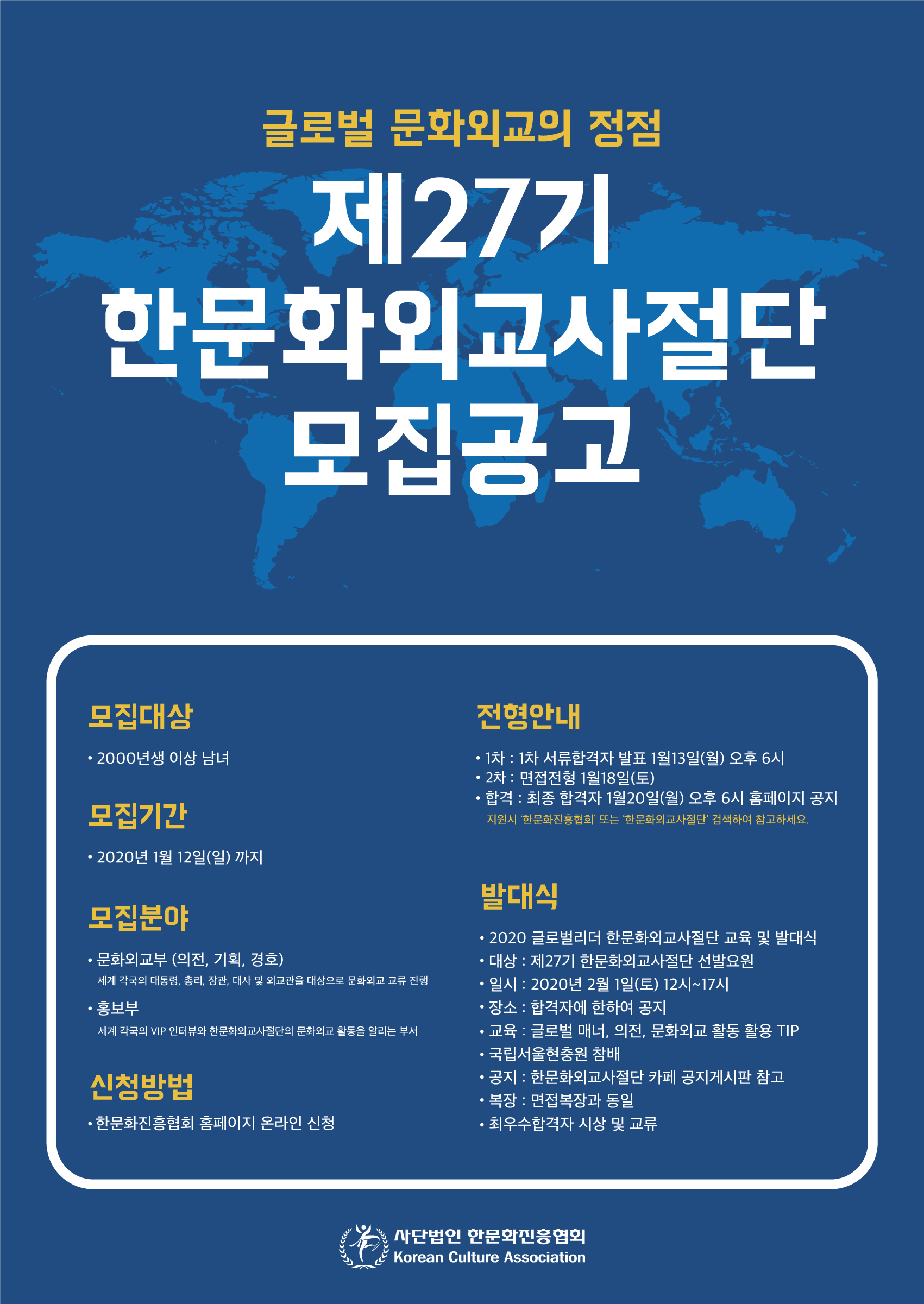 제27기 한문화외교사절단 모집공고