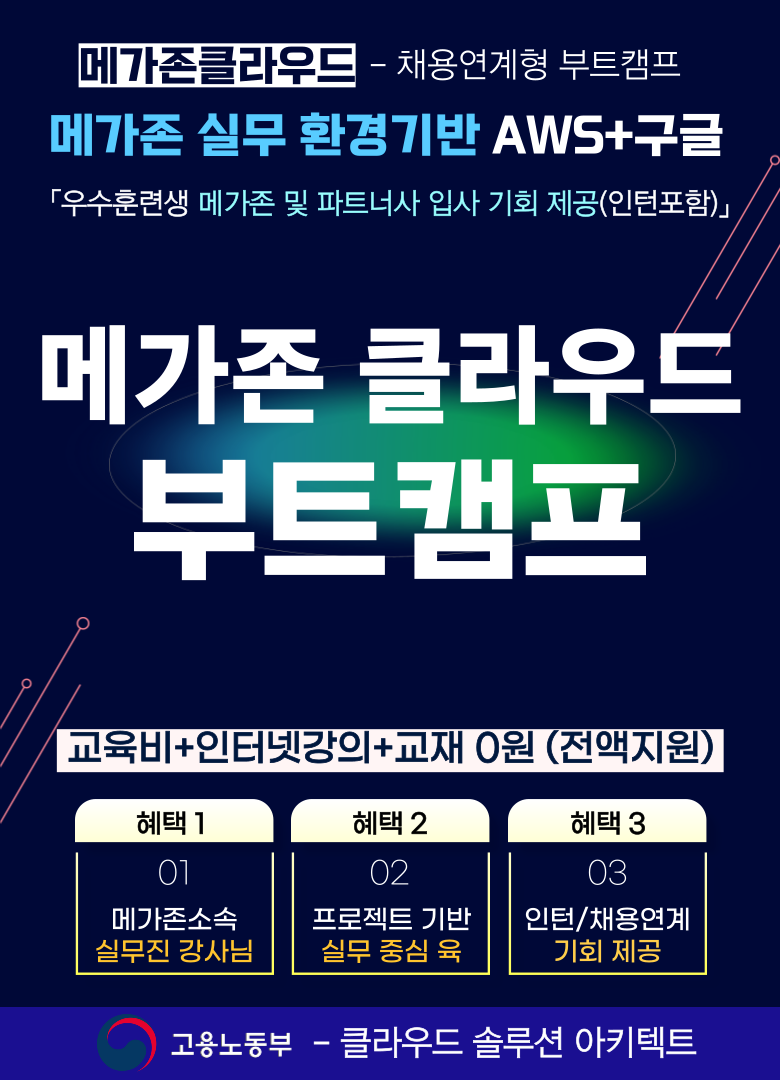강남 AWS GCP 구글 클라우드 멀티 메가존 내일배움카드 학원 취업 교육