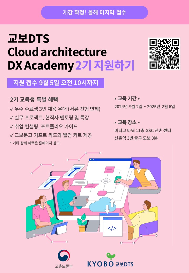 교보DTS 'Cloud architecture DX Academy 2기' 교육생 모집