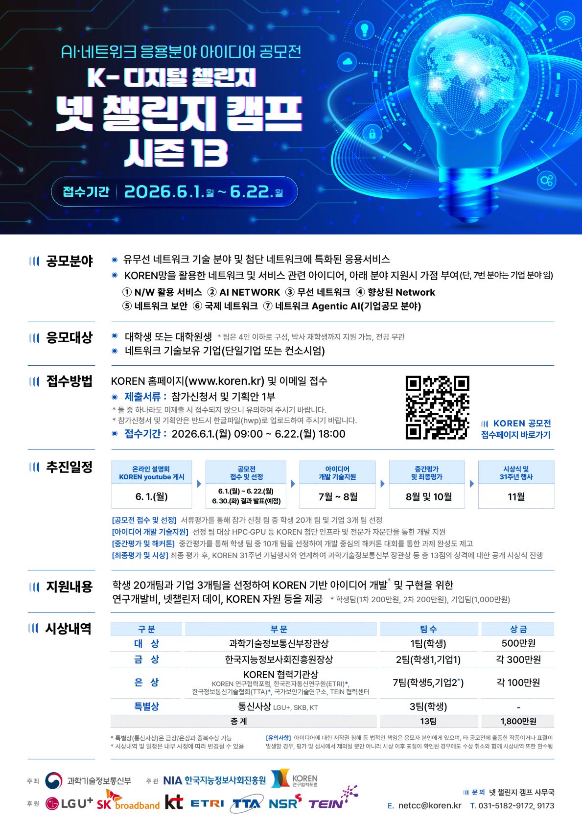 AI·네트워크 응용분야 아이디어 공모전  K-디지털 챌린지 : 넷 챌린지 캠프 시즌13