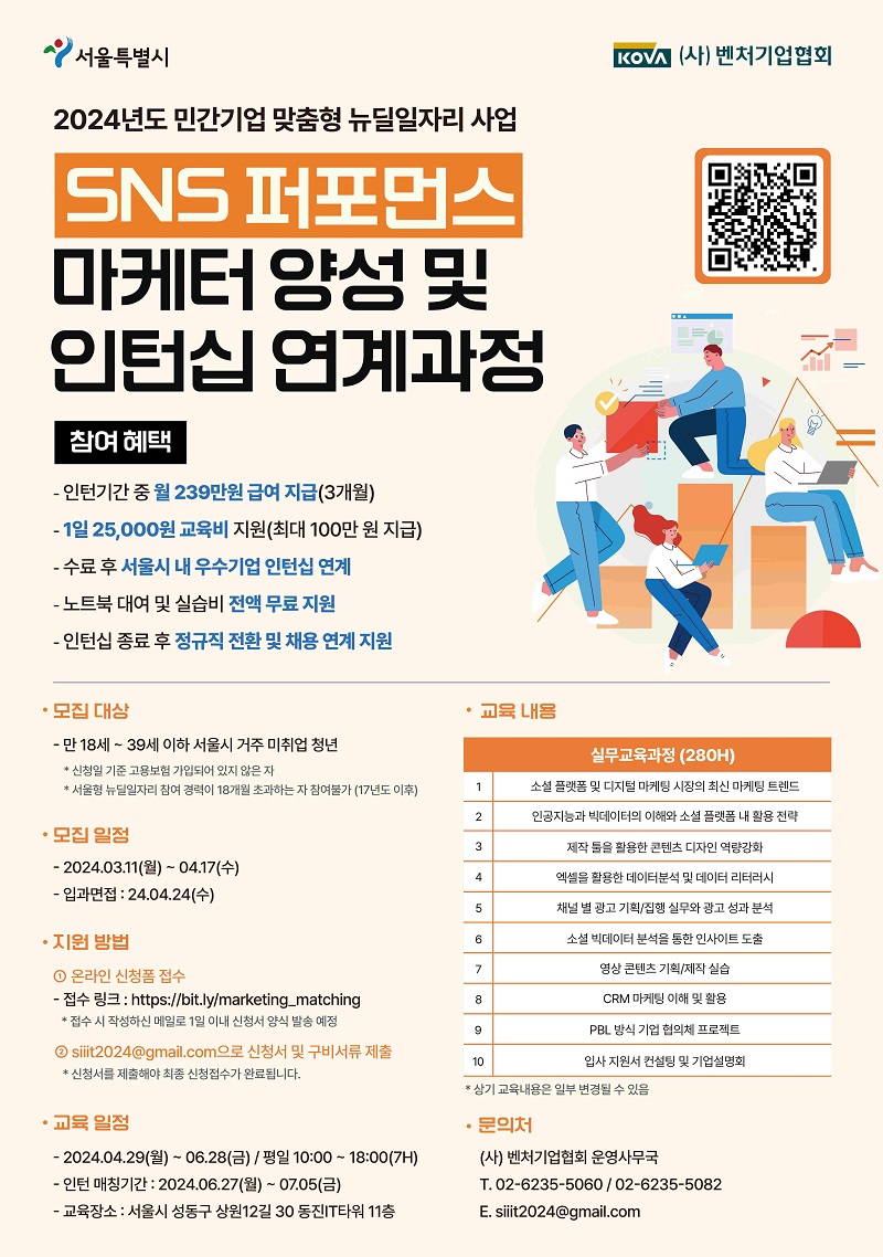 서울특별시 SNS 퍼포먼스 마케터 양성 및 인턴십 과정