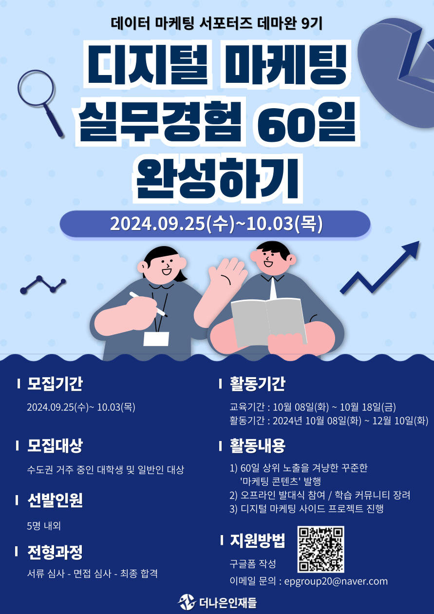 데이터 마케팅 서포터즈 '데마완 9기' 모집