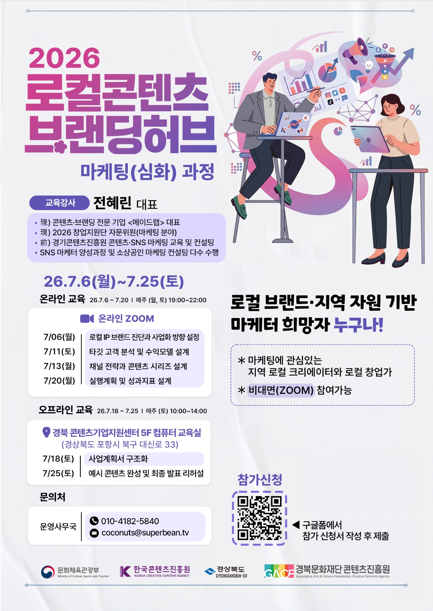 2026 로컬콘텐츠 브랜딩 허브 '마케팅(심화)과정' 교육생 모집