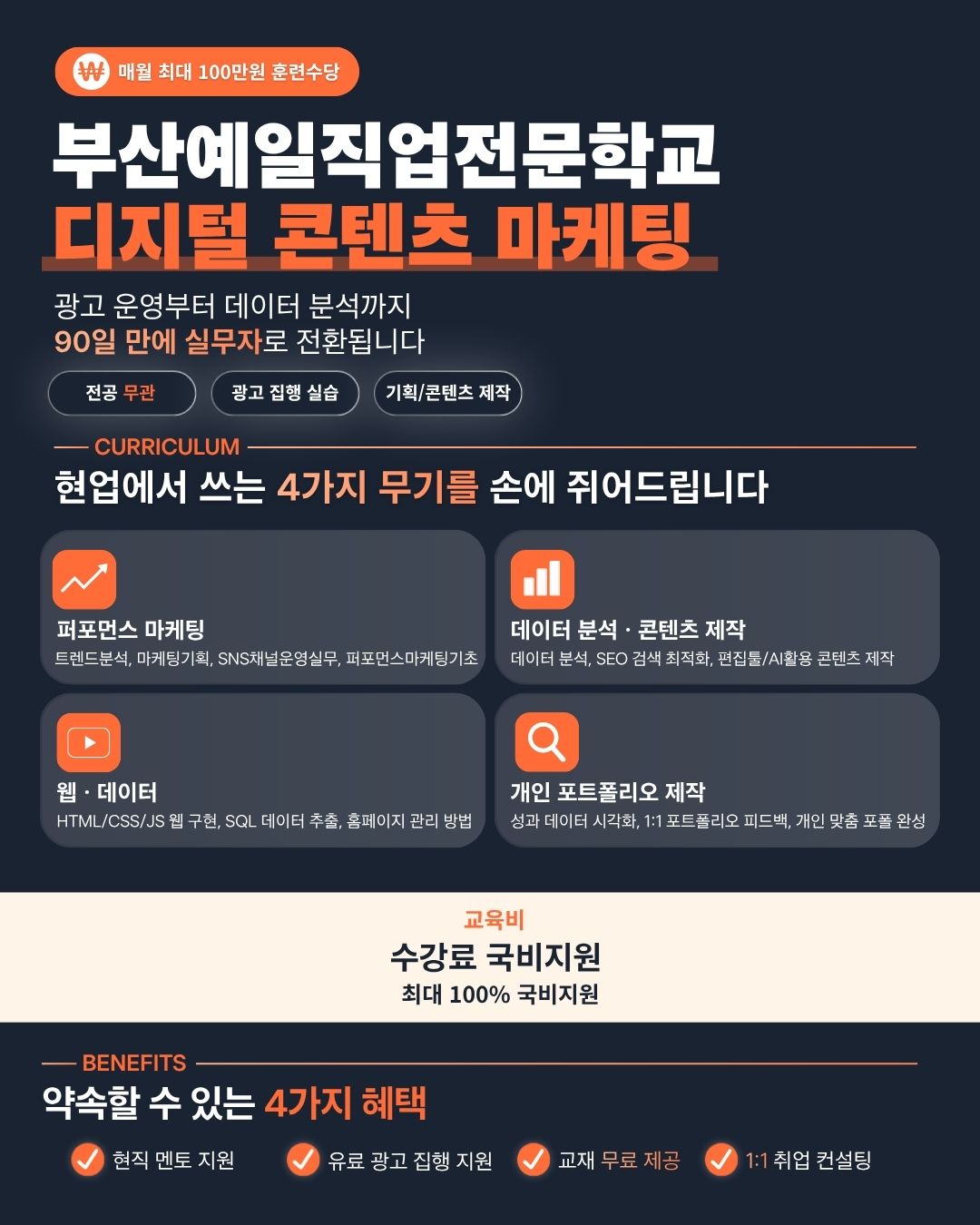 부산예일직업전문학교 디지털 콘텐츠 마케팅 교육 모집